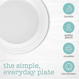 400 Count Disposable 7 Inch White Plastic Plates