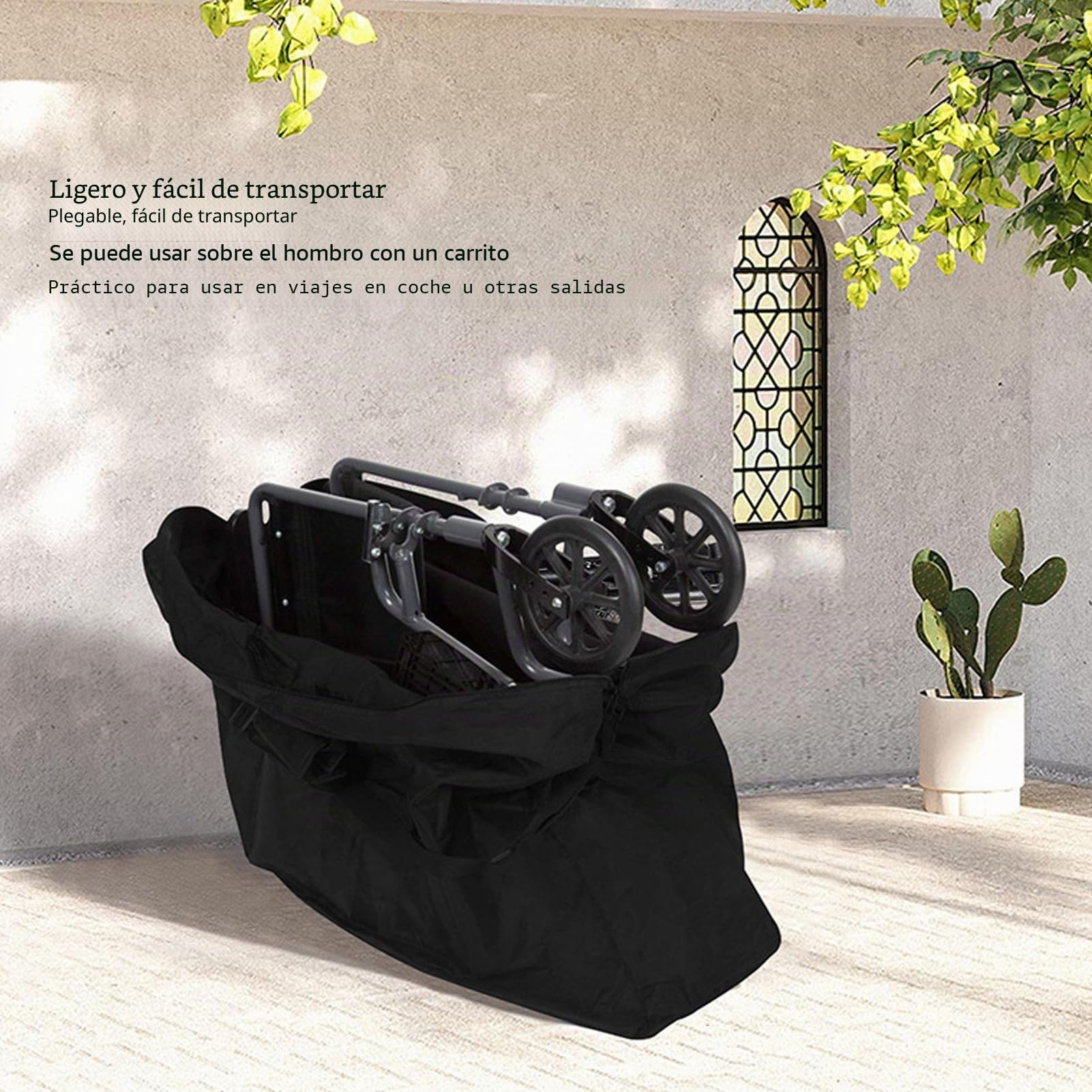 Bolsa de Viaje para Rollator, Bolsa de Viaje para Silla de Ruedas Plegable, Bolsa de Viaje para Silla de Ruedas Silla de Paseo Bolsa de Almacenamiento para avión y Coche