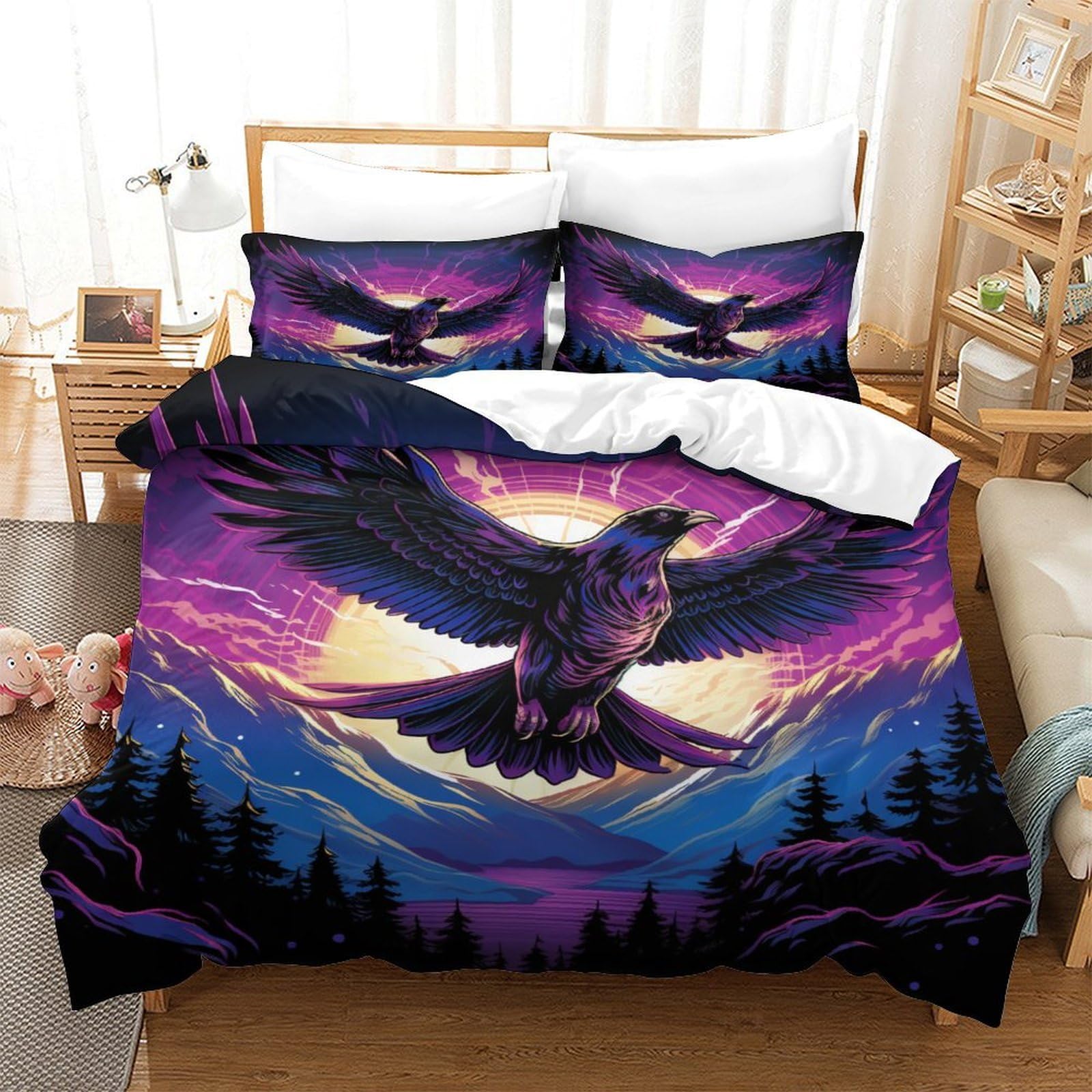 Housse de couette science-fiction 140x200 microfibre crâne