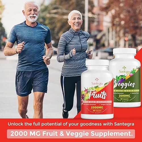 Miniatura 7 de Suplementos de frutas y verduras de 2000 mg, equilibrio natural de más de 35 frutas y verduras, suplemento 100% de superalimentos integrales de
