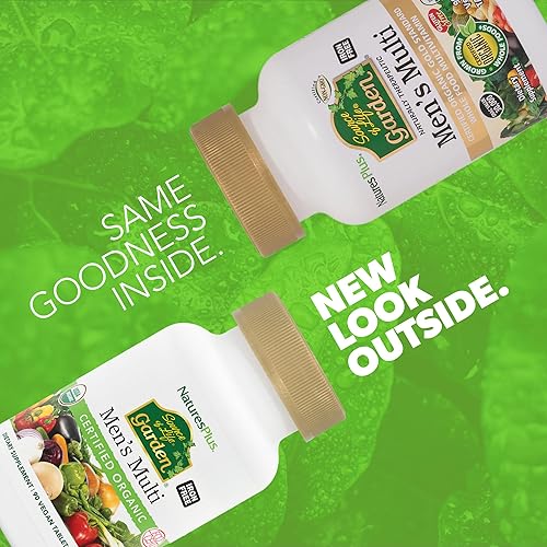 Miniatura 2 de Nature 's Plus – Fuente de la vida Jardín Orgánico de los hombres Multi, 90 Vegan tabletas