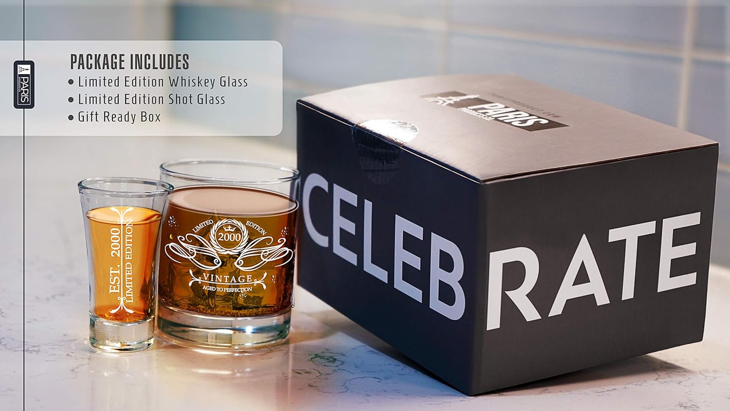 Buy 00 21st Birthday Gifts For Men Women 9 Oz Whiskey Glass And 2 Oz Shot Glass 21st Birthday Decorations For Men Funny Present Ideas For Her Wife Mom Coworker Best