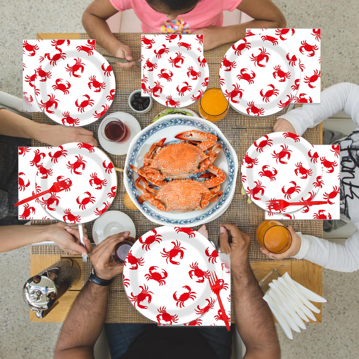9-Piece Crawfish Boil Honeycomb Centerpieces - 3D Table Toppers For Seafood Party Decorations - View #9