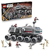 LEGO Star Wars 75413 Republic Juggernaut – Camion Giocattolo da Costruire con 3 Figure di Droidi e 5 Minifigure tra cui Ki-Adi-Mundi con Spada Laser, Regalo per Bambini e Fan 9+ delle Guerre dei Cloni