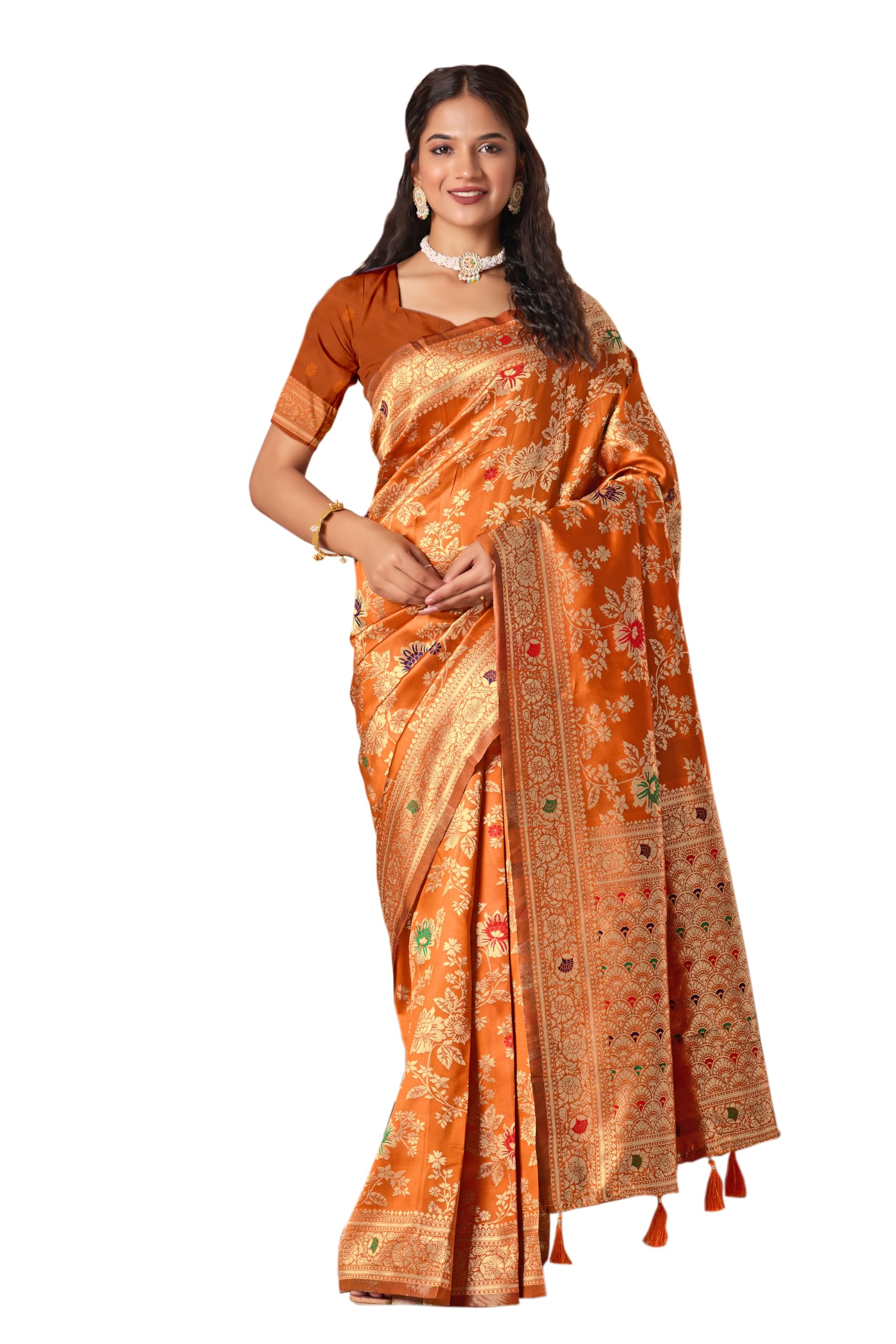 Banarasi Silk Saree for Women with Latkan Work & Celebrity-Inspired Design-picture-20