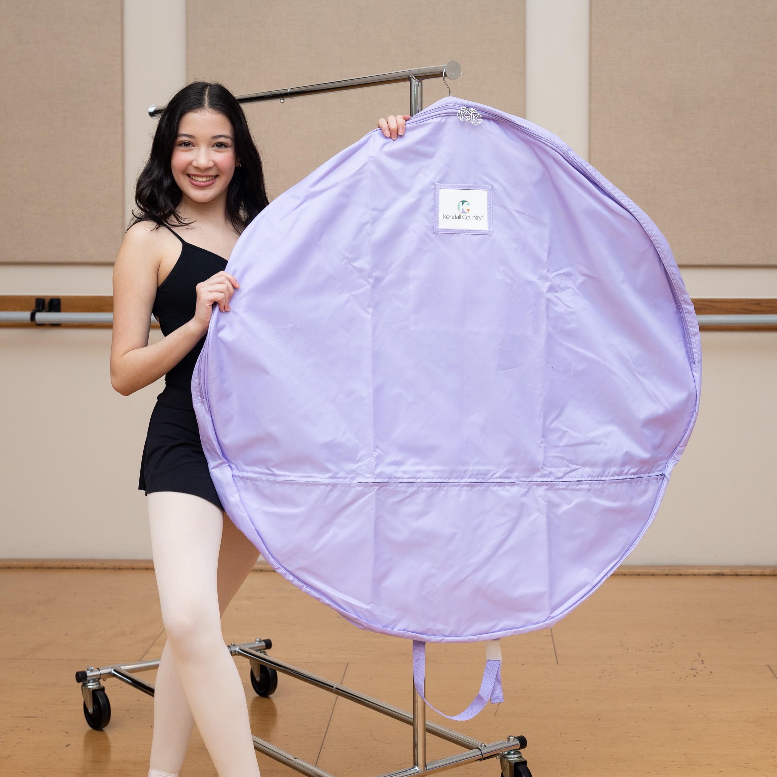 Torba na ubrania tutu dla nastolatków i dorosłych, 100 cm, torba do tańca naleśnikowego z 7,5 cm, spódnice tutu dla nastolatków i dorosłych, z wewnętrznym paskiem i pętelką na wieszak, aby utrzymać