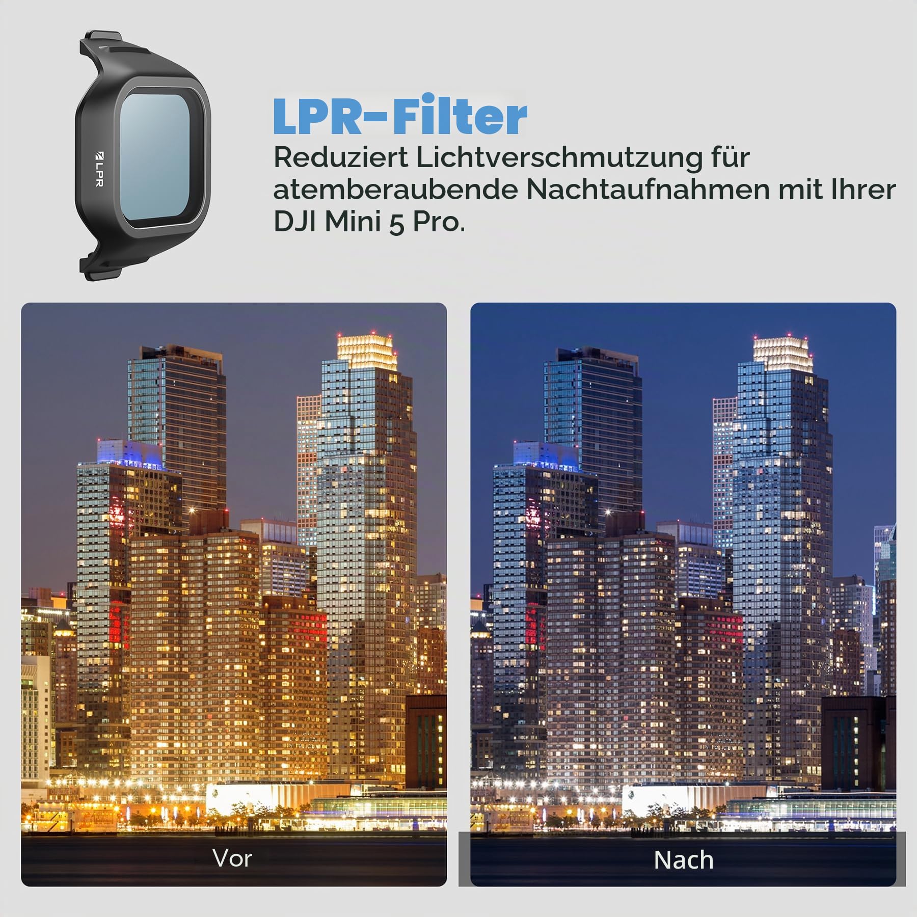 Freewell Mega 16er-Pack Filter-Set für DJI Mini 5 Pro mit UV, ND, ND/PL, LPR, Glow Mist, 10-Stop ND1000, CPL, Dunstreduzierung, Kinofilterset für Luftaufnahmen | mit UV, ND, ND/PL, LPR, Glow Mist, 10-Stop ND1000, CPL, Dunstreduzierung, Kinofilterset für L