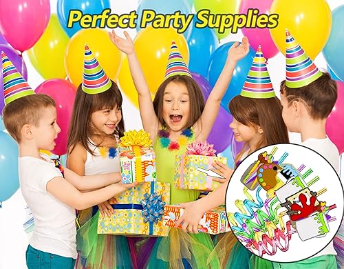 Miniatura 6 de 24 pajitas rizadas para pintura artística para cócteles, bebidas y pinceles, almohadilla de pintura, suministros de fiesta de cumpleaños,