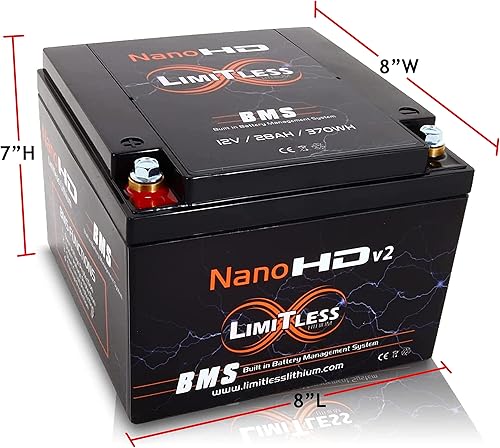Miniatura 2 de Batería SPL Hifi de los deportes del poder de la motocicleta de Nano-HDv2 30AH BMS