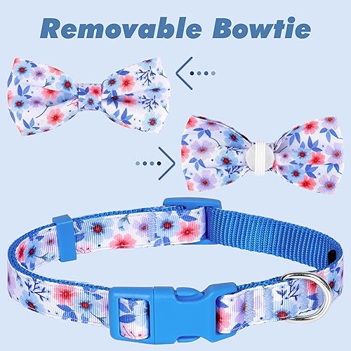 Miniatura 10 de azuza Christmas Dog Collar with Removable Bowtie Dog Collars Adjustable Dog Collar for Small Medium Large Dogs (Anchors Aweigh), Pineapple,