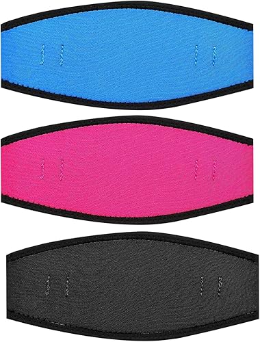 BRBASAP Juego de 3 piezas de neopreno para máscara de buceo, protector de pelo, accesorios para deportes acuáticos para máscaras de buceo y