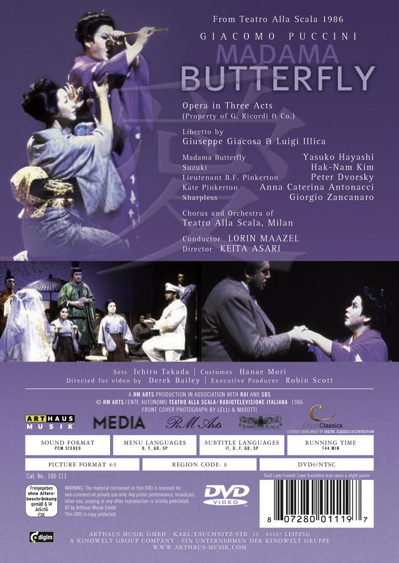 Giacomo Puccini - Madama Butterfly [Reino Unido] [DVD]