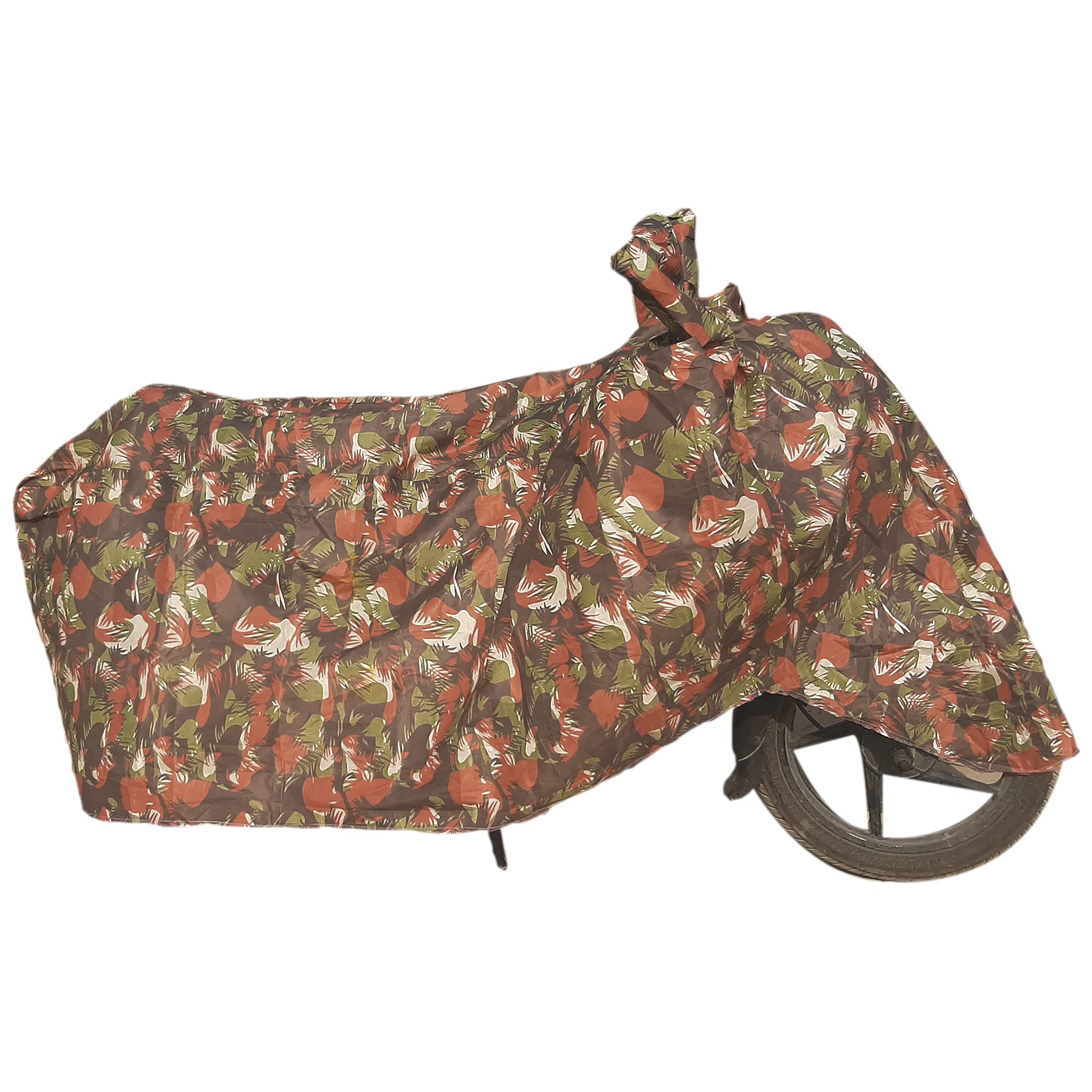 ShieldhubPro Compatible with LML Star Euro-Bike Scooty Full Body Coverage Two Wheeler Cover-Water Resistant Cover Belt-Multi Red