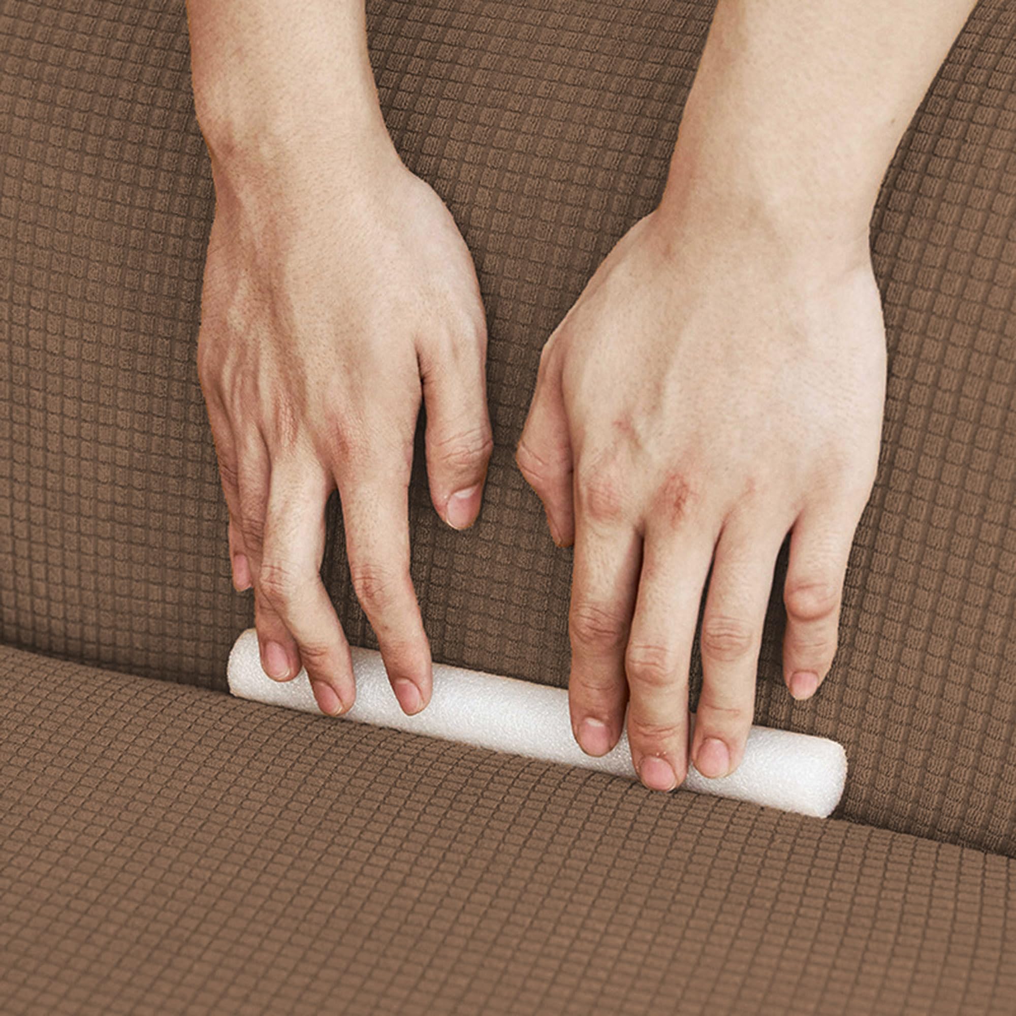 XIEMINLE Stretch Sofa Slipcover Foam Stick, Elastic Sponge Stick Sofa Gap Filler, Flexible Slipcover Tuck Grips, Non Slip Foam Strip Sofa Cover Clip for Couch Armchair (30pcs,Diameter-2.5cm)