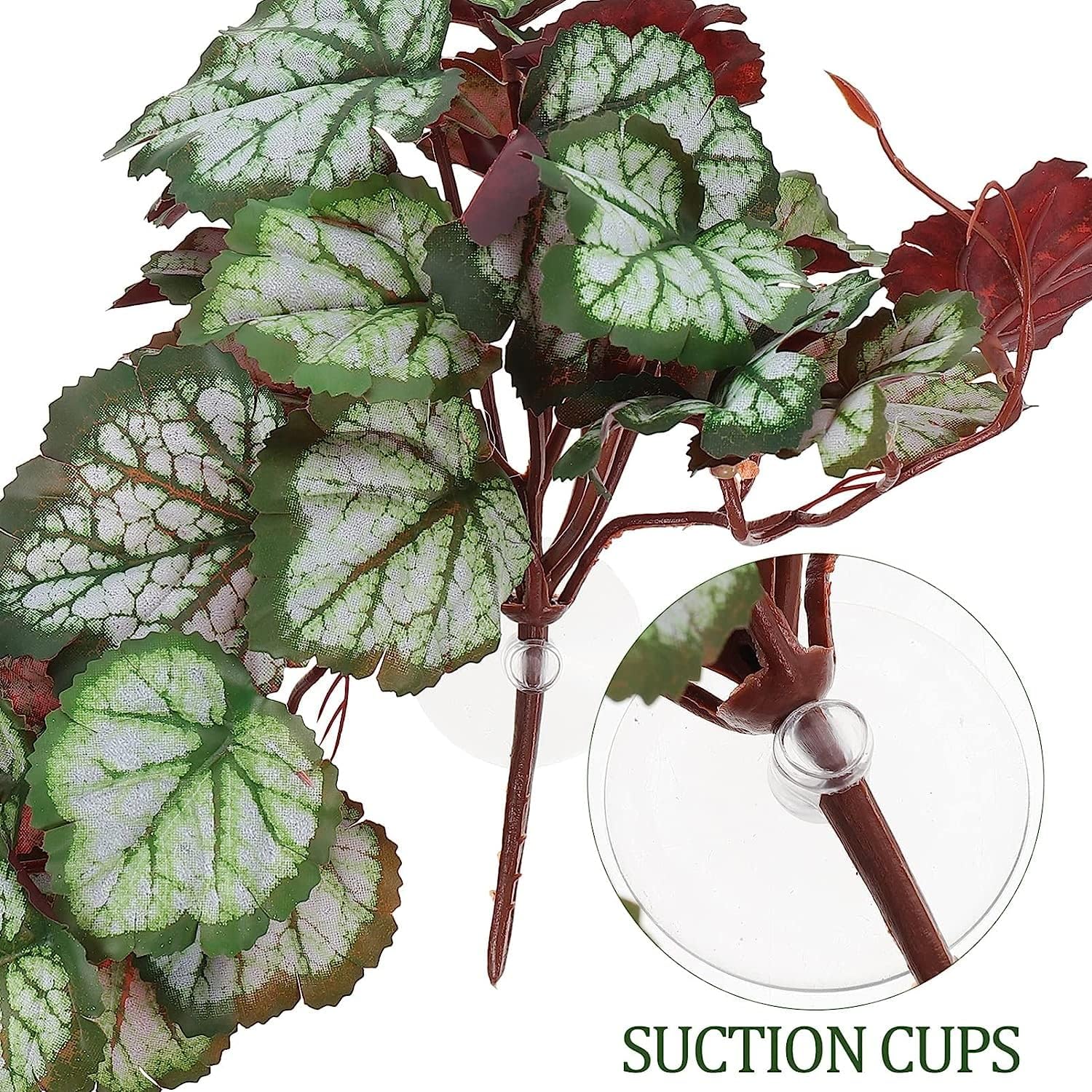 Fish Decors シミュレートされたクライミング吸引プラント ドラゴン トカゲ 本物そっくりの水族館カップ 水槽の装飾 (グリ