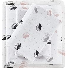 True North by Sleep Philosophy Cozy Flannel Warm 100% Cotton Sheet - Novelty Print Animals Stars Cute Ultra Soft Cold Weather Bedding Set, Twin XL, Pink French Bulldog 3 Piece