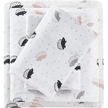 True North by Sleep Philosophy Cozy Flannel Warm 100% Cotton Sheet - Novelty Print Animals Stars Cute Ultra Soft Cold Weather Bedding Set, Twin XL, Pink French Bulldog 3 Piece
