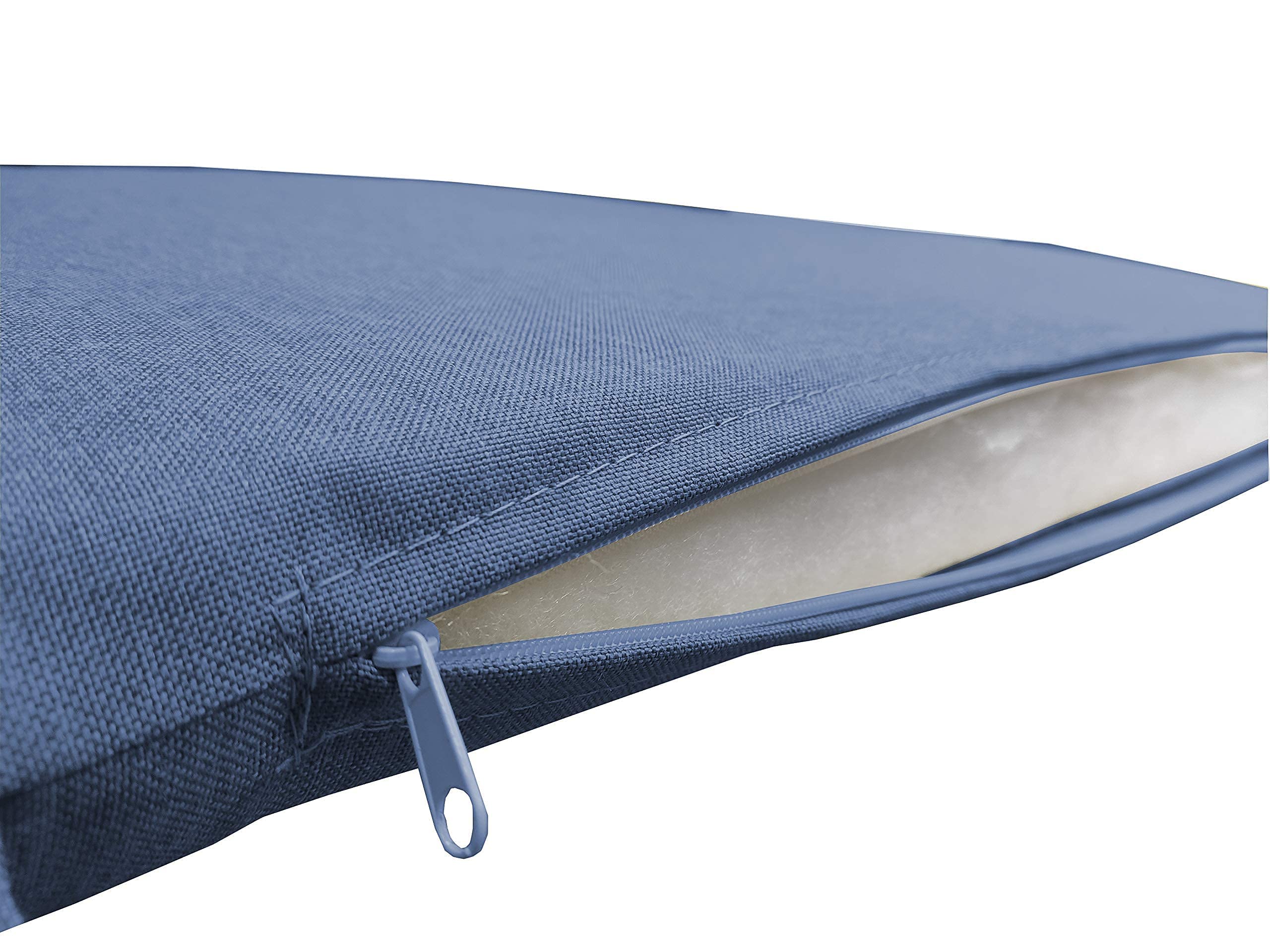chilly pilley Coussin De Banc Housse Amovible Lavable Zip avec Passants Coussin pour Banc De Jardin Terrasse (100 x 40 x 5 cm, Bleu Foncé)