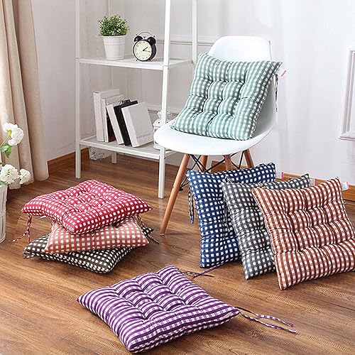 Miniatura 2 de Fundas de cojín de silla para sillas de patio, cojines de silla para sillas de comedor, cojines de asiento para silla lavable, lazos de longitud