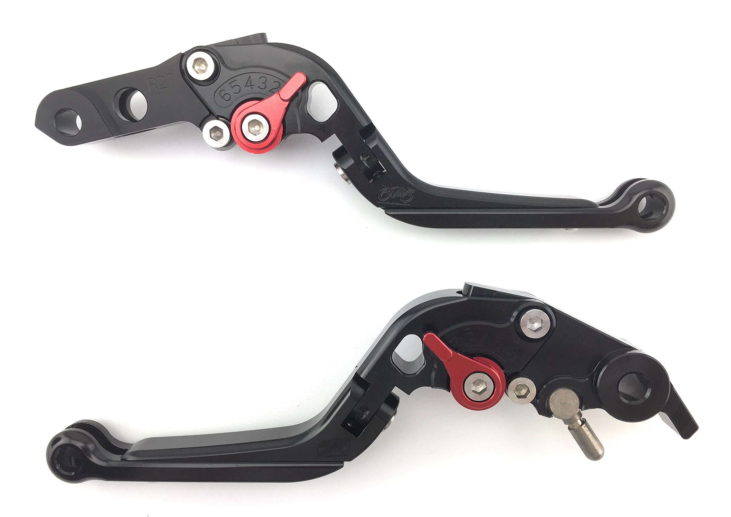 avdb-moto Coppia di leve regolabili e pieghevoli CNC Compatibile con Kawasaki GTR 1000 zg1000 Concorso 1992 – 2006