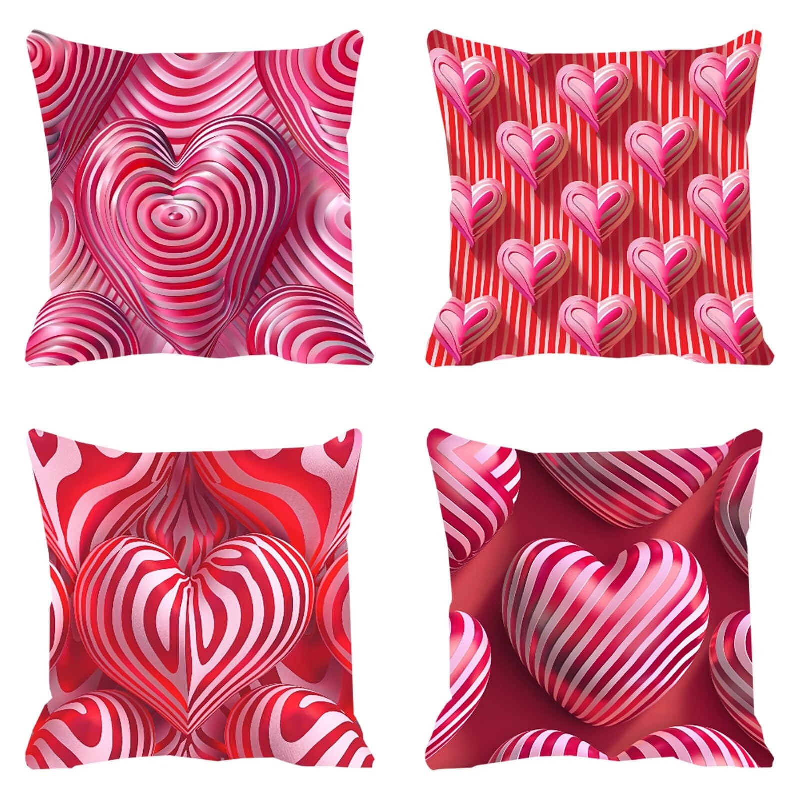Housse de coussin extérieur imperméable rouge 50x50 anti-tache pour jardin