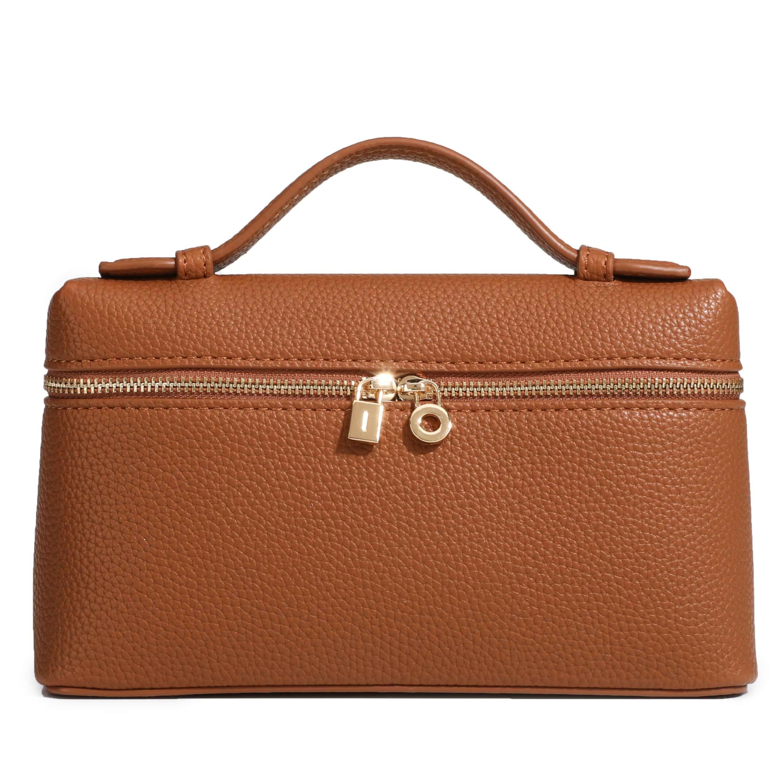 Rejolly Crossbody Bag for Women Small Leather Pouch Purse Top-Handle Trendy Shoulder Handbag Gold Hardware