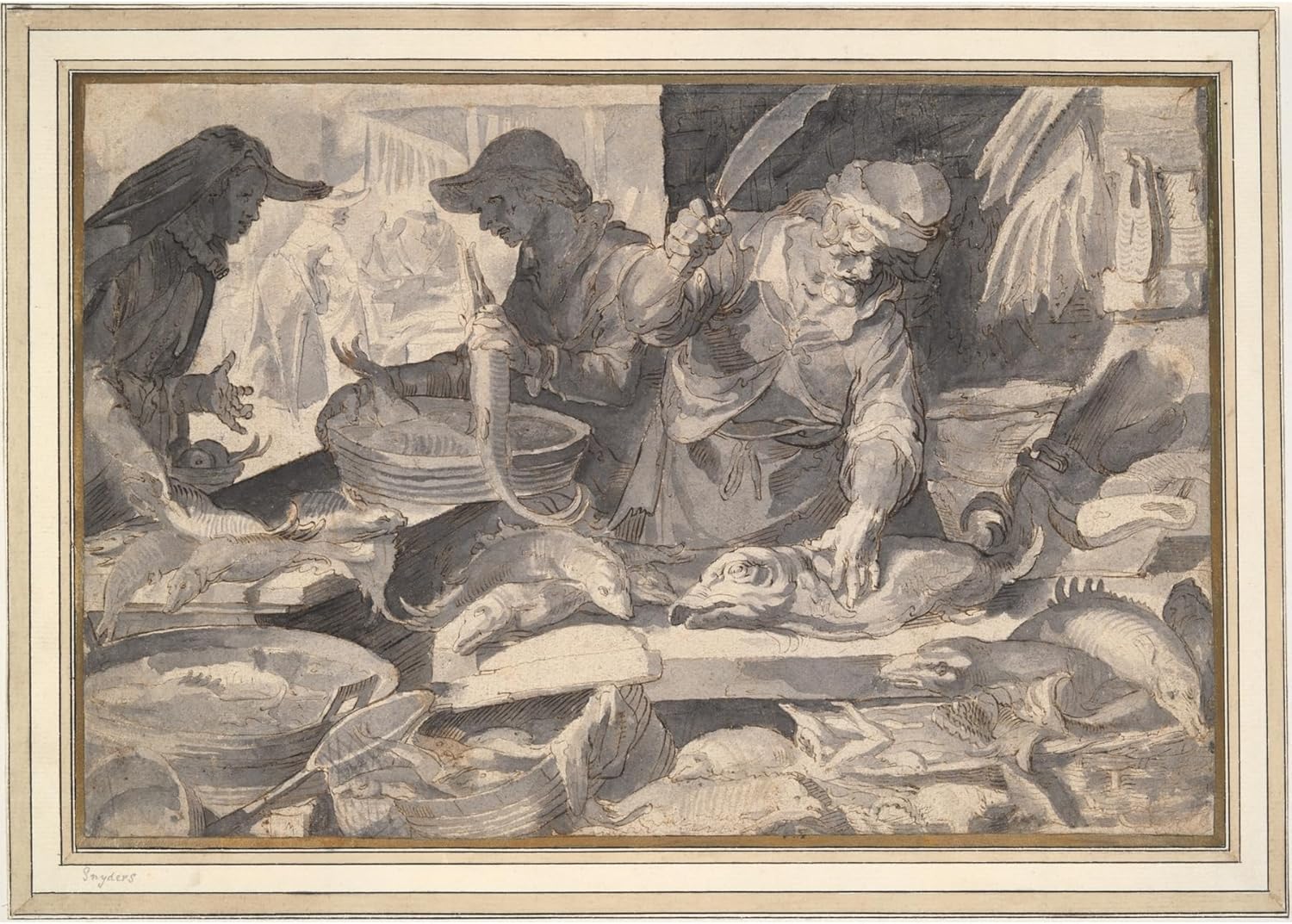 ArtDirect Fish Market Unframed Art Print Giclee Poster by After Joachim Anthonisz Wtewael - Ready for Framing with Customization Sizes 10x7, 14x10, 20x14, 34x24, 48x34 and 60x43 inches
