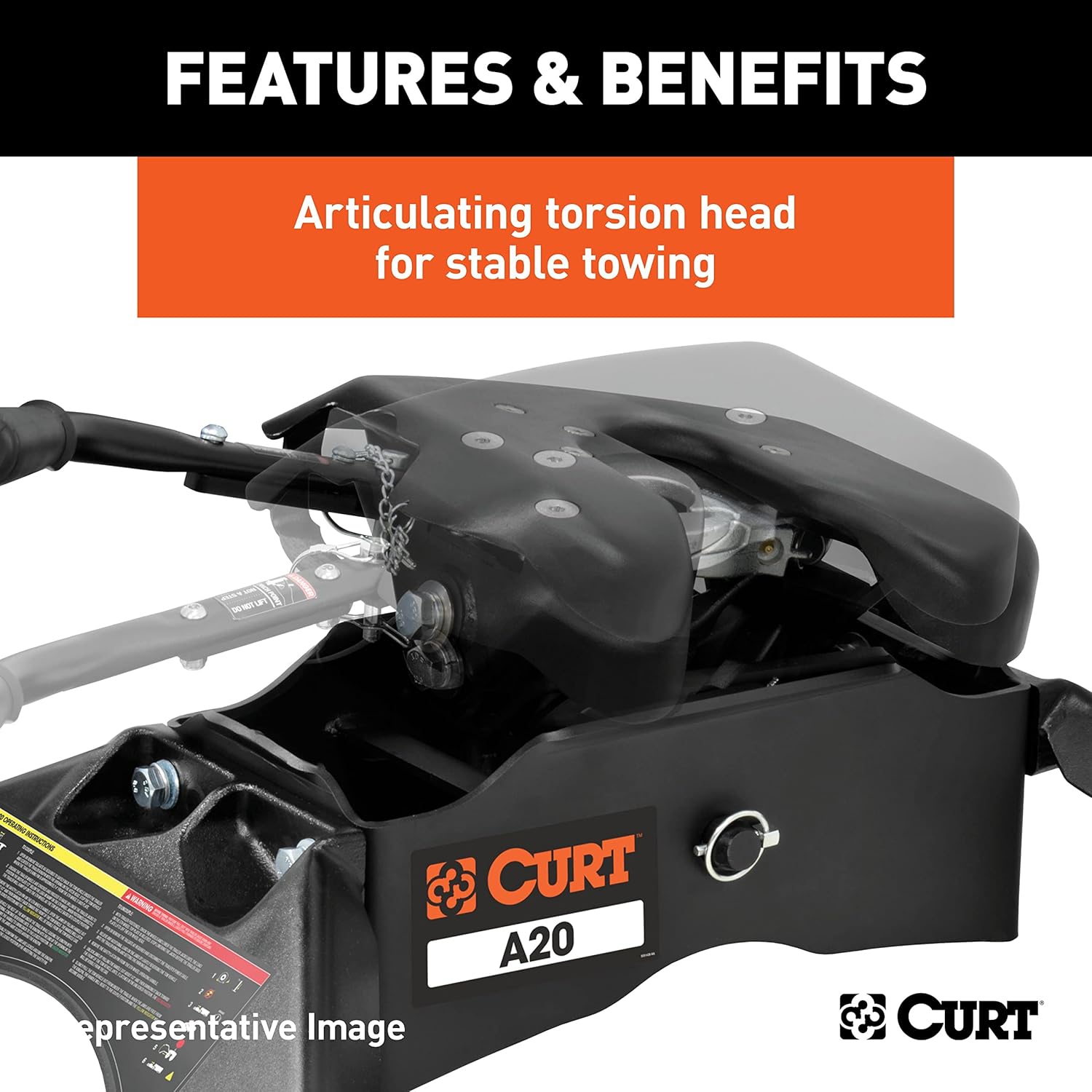 A20 5th Wheel Hitch, Compatible with Select Silverado, Sierra 2500, 3500 HD, 8' Bed Puck System