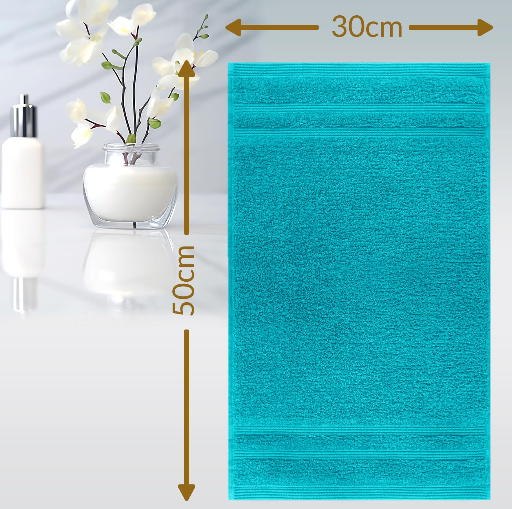 Coppia asciugamani merletto e organza verde salvia - Giocart Store Polignano