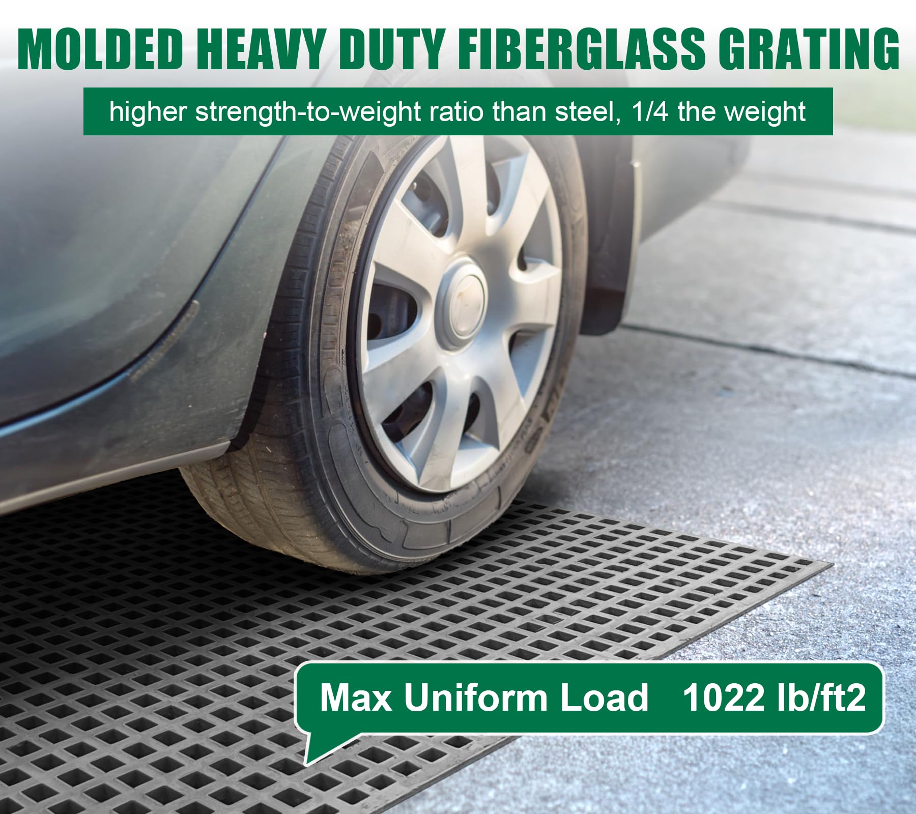 24x24x1.5in Fiberglass Molded Grating Micro-Mesh High Strength — Amazon image 7