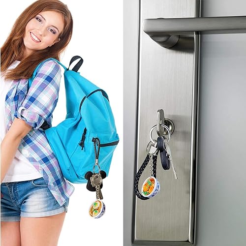 Miniatura 7 de Hicarer 10 piezas Mini llavero de comida de juguete de PVC simulación de flor tazón de fideos llavero creativo lindo delicioso comida llavero cocina