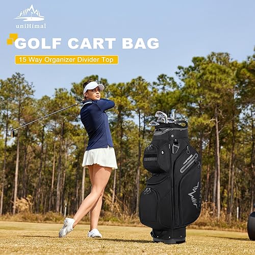 Vista 8 de Bolsa para carrito de golf, con divisor organizador de 15 compartimentos en la parte superior con asas y cubierta contra la lluvia