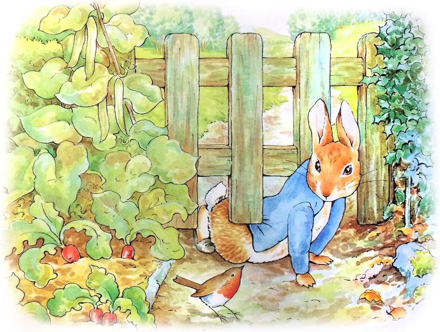 Peter Rabbit Garden Nursery Wall Art - Set of 6 Beatrix Potter Prints - 8x10 Unframed - Cute and Colorful Animal Decor
