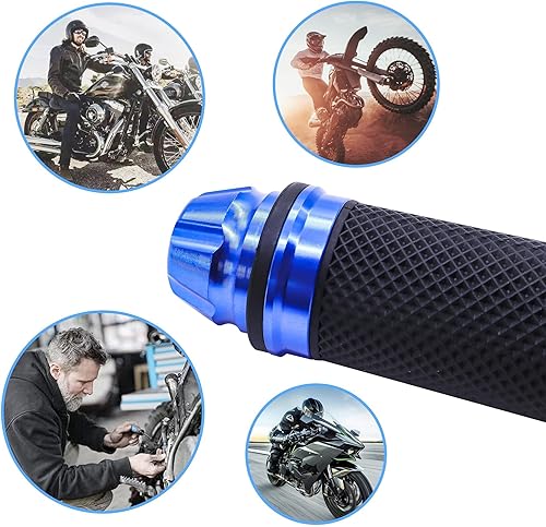 Miniatura 3 de HiSport Universal Motorcycle Handlebar Grips 7/8 inch-2PCs Motorcycle Hand Grips Non-Slip Comfort Grips for Most Motorcycle Handlebars