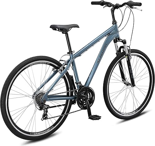 Miniatura 3 de Schwinn Bicicleta híbrida de red, hombres y mujeres, ruedas 700c, marco adulto de 15-18 pulgadas, frenos lineales de aleación de suspensión delantera