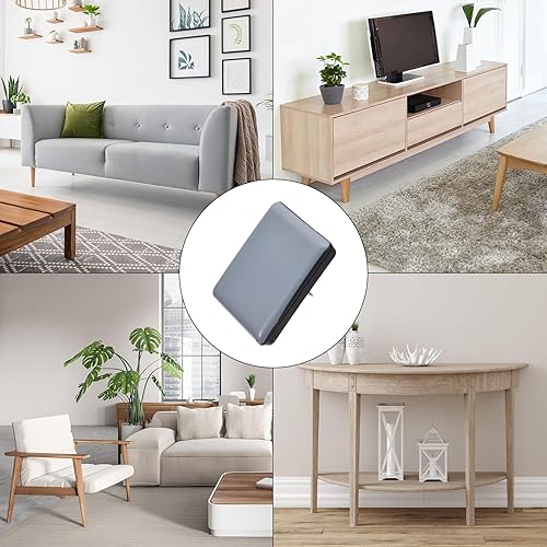 Miniatura 6 de uxcell Protectores de suelo para patas de silla, 16 piezas deslizantes cuadrados de PTFE de 1.5 pulgadas para muebles, almohadillas para muebles con