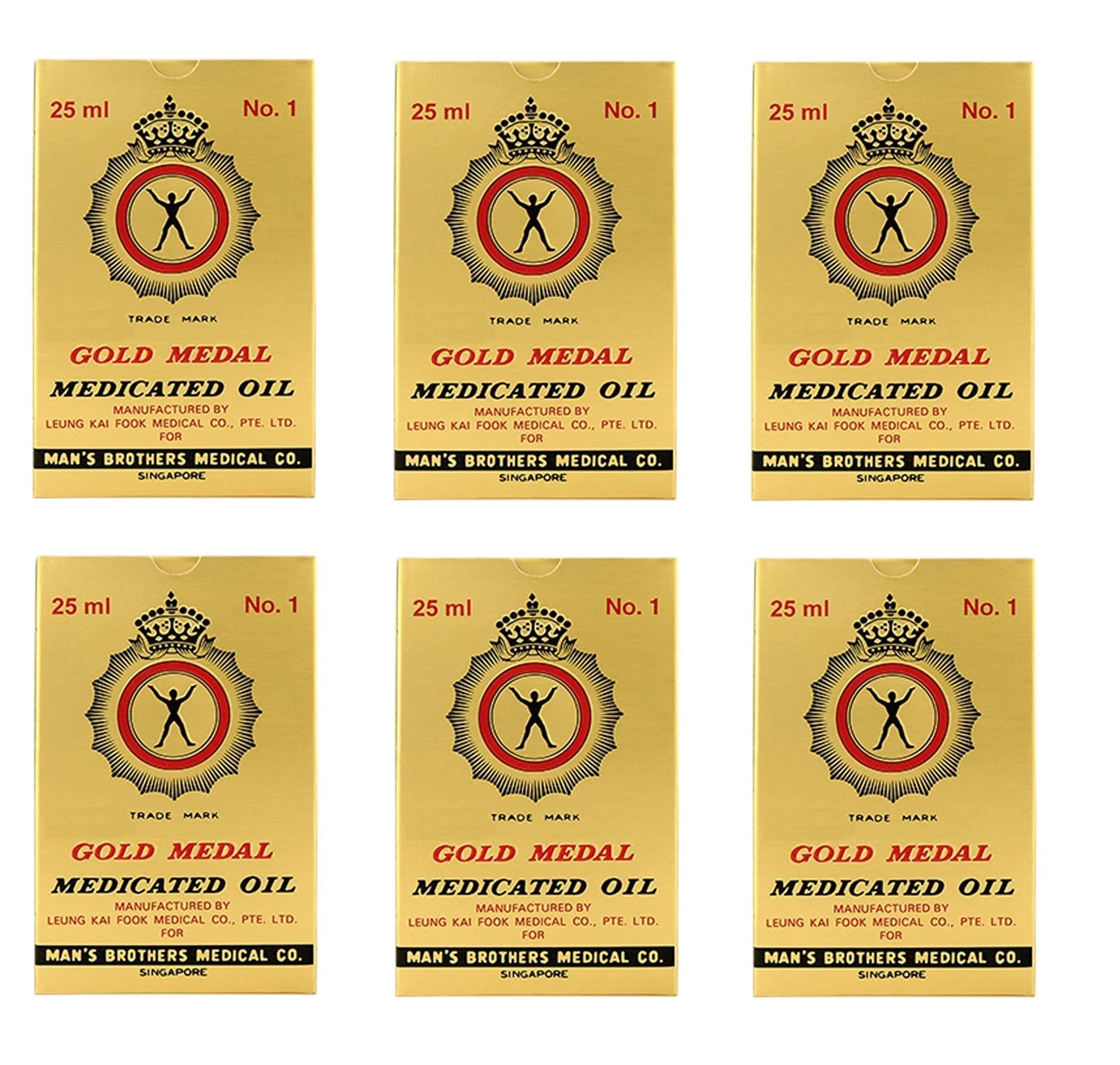 Gold Medal Man's brother Medicated oil 25ml Fresh one (Pack of 6)