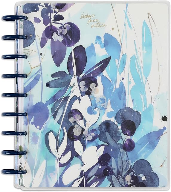 Happy Planner 2023 Daily Planner and Calendar, 12-Month Daily, Weekly, and Monthly Planner, Jan. 2023Dec. 2023 Diary, Dashboard Layout, Ingrid Blooms Theme, Classic Size, 17.78 x 23.50 cm