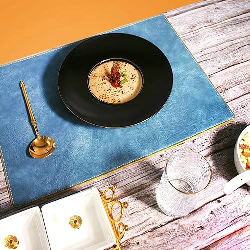 Miniatura 3 de jinsongdafa Tazones de sopa, plato de sopa, cuencos para pasta de 8.5 onzas, juego de 4, platos negros poco profundos, cuencos de porcelana con