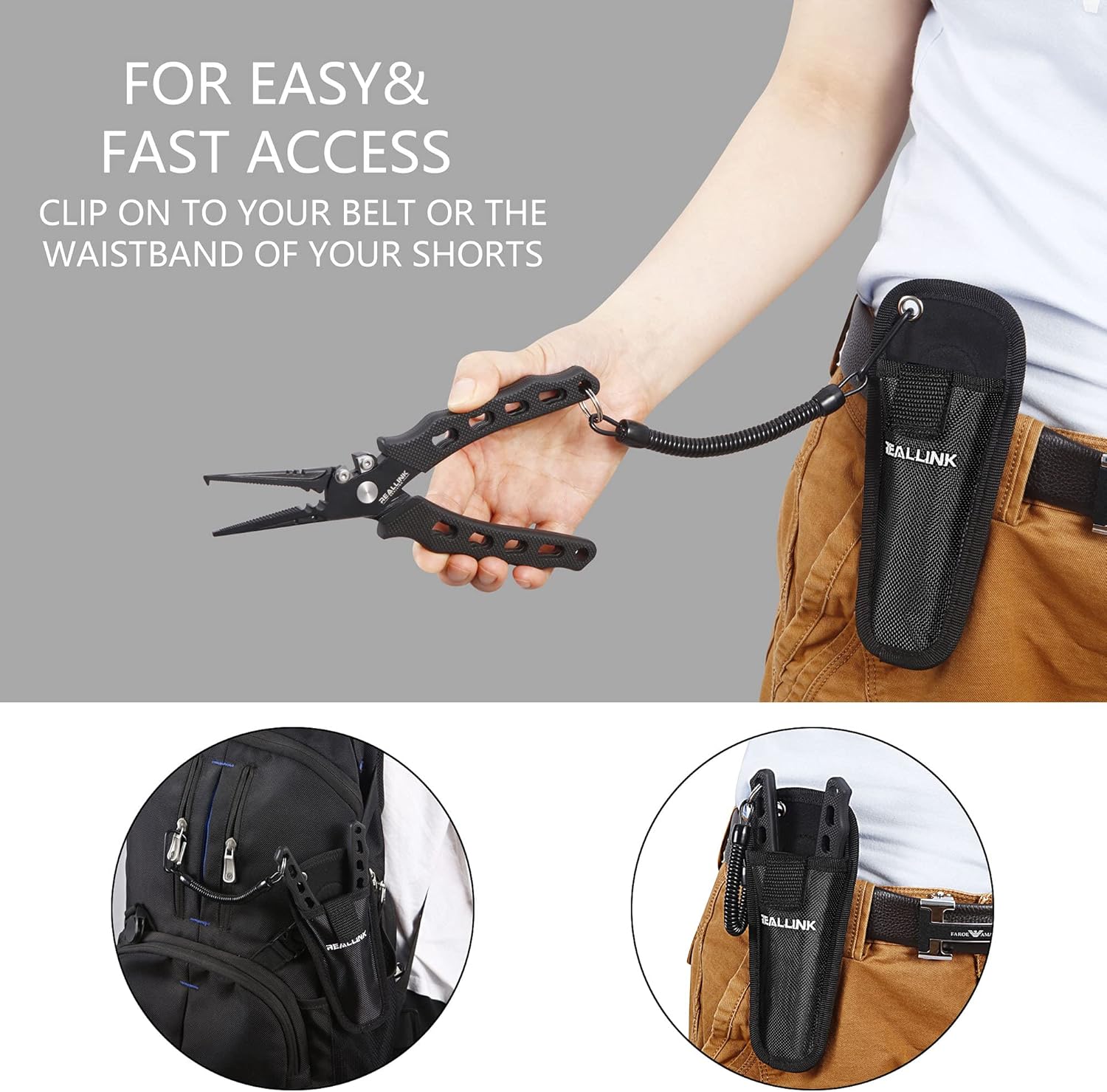 Stainless Steel 7.4" Fishing Pliers Hook Remover Tool Kits and Accessories 8 in 1 Combo, Fishing Quick Nail Knot Tying Tools, Split Ring Forceps and Pliers for Salmon and trout Gears Assortment（Black) : Sports & Outdoors