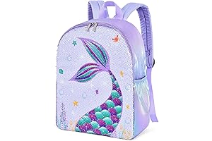 Sparkly Girls Mermaid Backpack - Sequins School Backpack for Kids Girls Preschool...