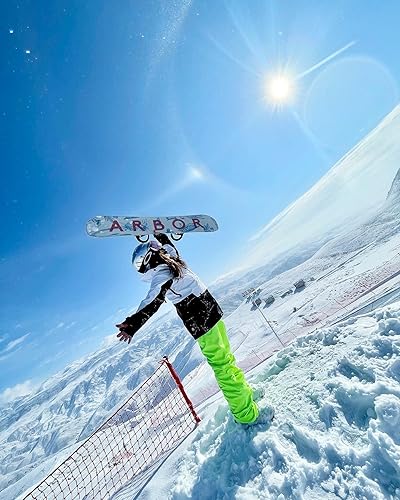 Miniatura 6 de SEARIPE Overol tipo biberos de nieve de invierno, impermeables, pantalones de snowboard ajustables para exteriores, pantalones de snowboard para