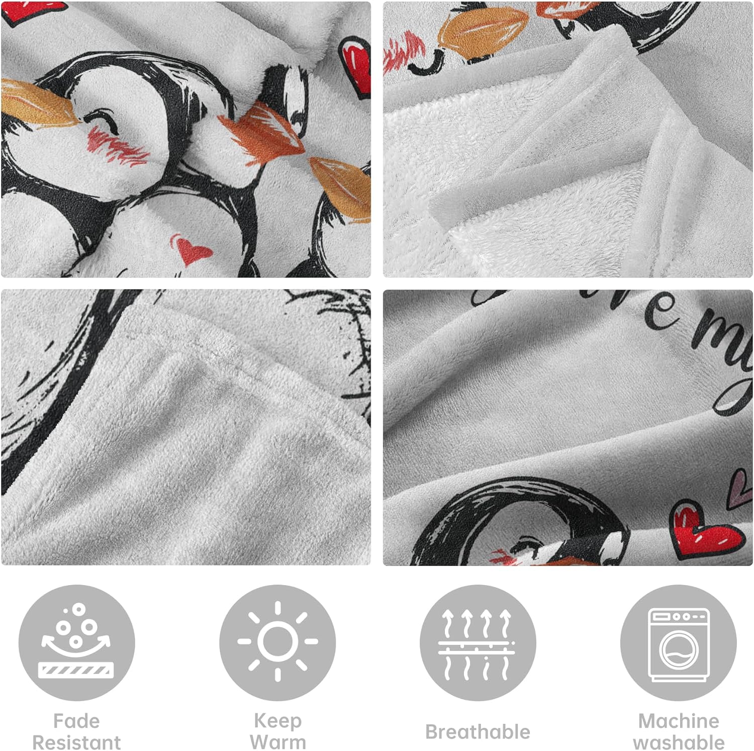 Craftique Valentines Day Gifts for Him, Her, Boyfriend, Girlfriend, Anniversary/Birthday Gifts for Women Men, I Love You Blanket Gift for Couple Wife Husband, 60”×50” - Image 5