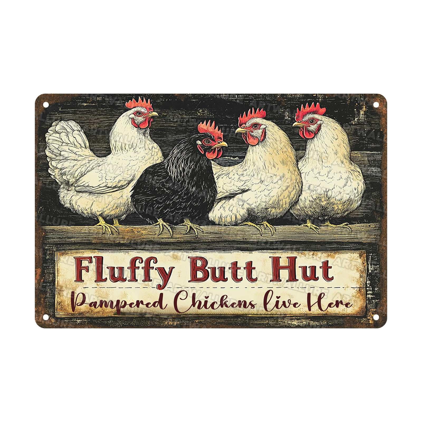 Chicken Coop Metal Sign Accessories Funny Chicken Coop Sign For Home Decor Kitchen Decoration Wall Art Farm Farmhouse Vintage Decor 8x12Inch