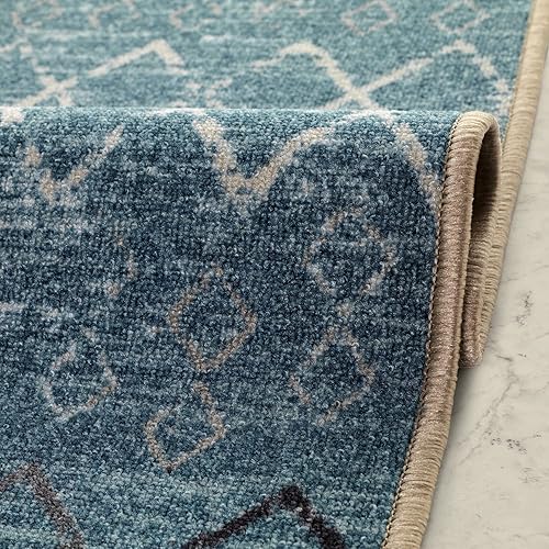 Miniatura 173 de Antep Rugs - Alfombras antideslizantes de 3 x 5 pies (antideslizante) con parte trasera de goma, de estilo antiguo, bohemio, marroquí y con pelo