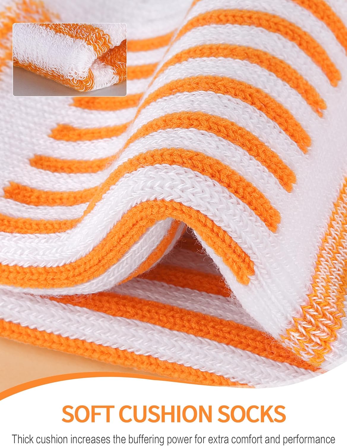 Airacker Athletic Quarter Socks with Cushion Running Ankle Socks for Men Women 6 Pairs - Image 3