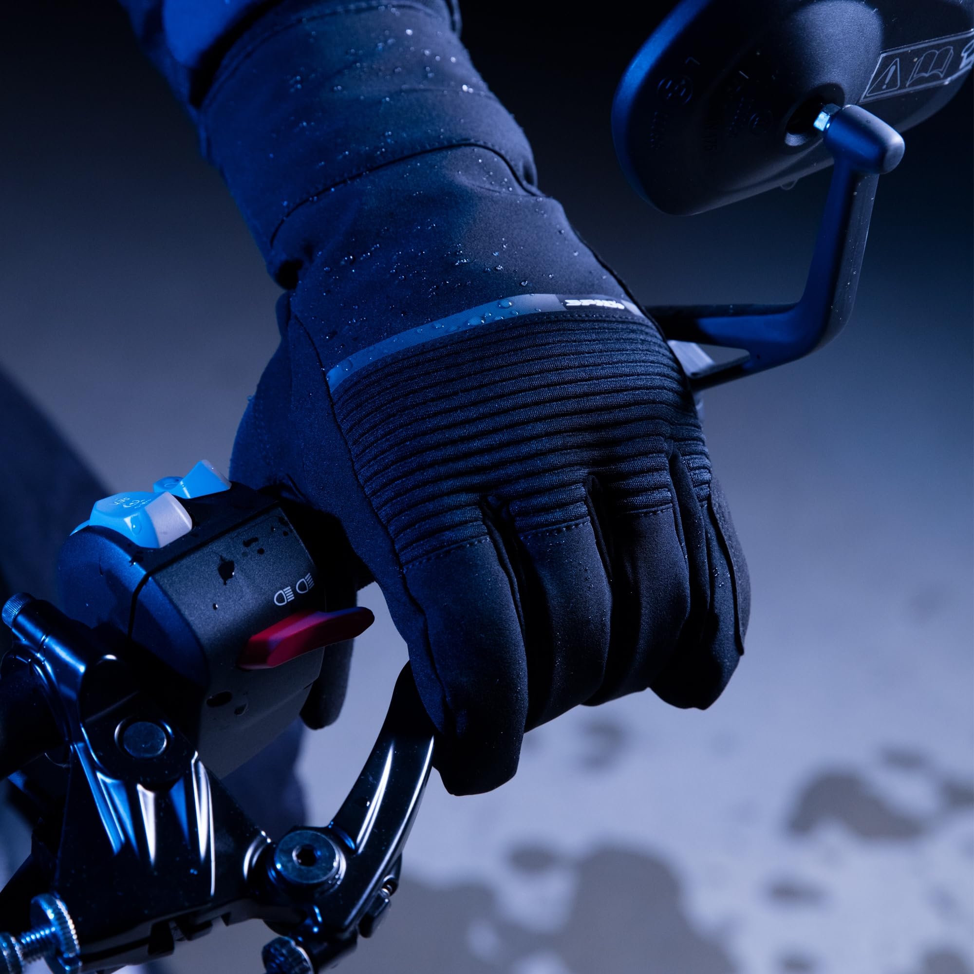 SPIDI, UNDERGROUND - Guante de moto de invierno, color negro, guante de hombre ideal para la ciudad, para moto y scooter, térmico e impermeable, compatible con pantalla táctil