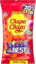 CHUPA CHUPS - The Best of Chupa Chups Lollipop Party Bag - 5 Flavours x 120 Lollies - Christmas Sweets, Stocking Stuffers