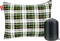 Vista 8 de Almohada para acampar al aire libre, ligera, comprimible, fundas de almohada de viaje de franela, funda de almohada extraíble lavable para acampar