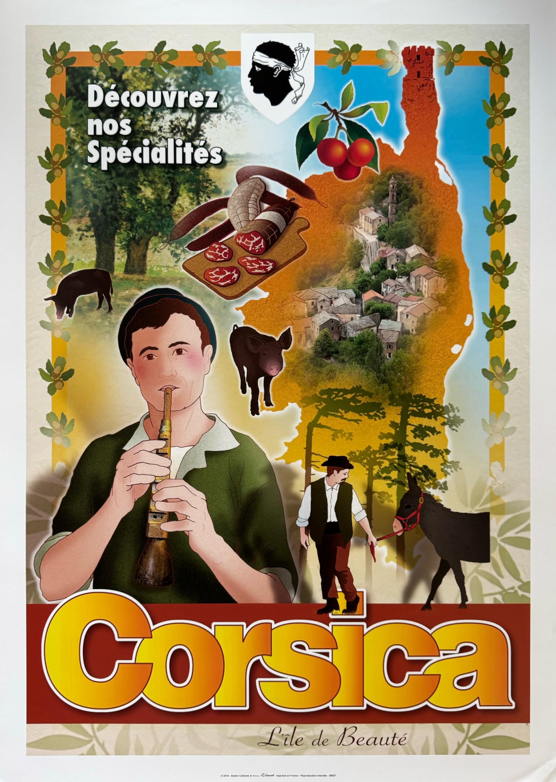 Affiche dart Corsica Spécialités grand format poster de qualité